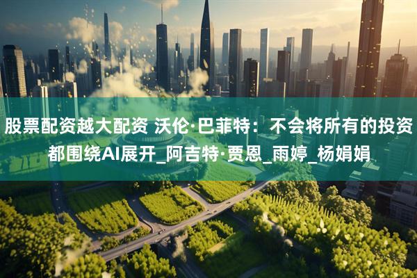 股票配资越大配资 沃伦·巴菲特：不会将所有的投资都围绕AI展开_阿吉特·贾恩_雨婷_杨娟娟
